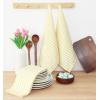 PurpleEssences Stripe Kitchen Towels – Set of 6, 18×28 Inch – 100% Cotton, Absorbent & Reusable Dish Towels with Hanging Loop French-Inspired Style Fall Thanksgiving – Rust(Yellow)
