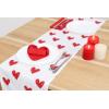 PurpleEssences Valentines Day Table Runner Love Heart Table Decor, Indoor Outdoor Holiday Anniversary Decoration for Home 13 X 72 Inch – White – Red Heart(White – Red Heart)