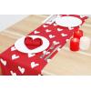 PurpleEssences Valentines Day Table Runner Love Heart Table Decor, Indoor Outdoor Holiday Anniversary Decoration for Home 13 X 72 Inch – White – Red Heart(Red – White Heart)