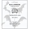 PurpleEssences White Black Halloween Tablecloth, Rectangle Halloween Party Tablecloth Decoration, 60×104 Inch Machine Washable Cotton Table Cover, Bat(Bat)