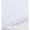 PurpleEssenecs Shower Curtain – Waffle Textured Heavy Duty Thick Fabric Shower Curtains for Bathroom, Luxury Weighted Cloth Bath Curtain – Fall Thanksgiving – 36″ W x 72″ L – Pack of 1 – Sage Green(White)