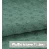PurpleEssenecs Shower Curtain – Waffle Textured Heavy Duty Thick Fabric Shower Curtains for Bathroom, Luxury Weighted Cloth Bath Curtain – Fall Thanksgiving – 36″ W x 72″ L – Pack of 1 – Sage Green(Sage Green)