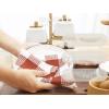 Waffle Weave Plaid Dish Cloths, 100% Cotton – 12 x 12 Inches, Ultra Soft Absorbent Quick Drying Dish Towels Buffalo Check Dish Rags for Kitchen, 8 Pack – Fall Thanksgiving – Black & White(Rust White)