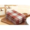 Waffle Weave Plaid Dish Cloths, 100% Cotton – 12 x 12 Inches, Ultra Soft Absorbent Quick Drying Dish Towels Buffalo Check Dish Rags for Kitchen, 8 Pack – Fall Thanksgiving – Black & White(Rust White)
