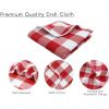 Waffle Weave Plaid Dish Cloths, 100% Cotton – 12 x 12 Inches, Ultra Soft Absorbent Quick Drying Dish Towels Buffalo Check Dish Rags for Kitchen, 8 Pack – Fall Thanksgiving – Black & White(Red White)