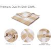 Waffle Weave Plaid Dish Cloths, 100% Cotton – 12 x 12 Inches, Ultra Soft Absorbent Quick Drying Dish Towels Buffalo Check Dish Rags for Kitchen, 8 Pack – Fall Thanksgiving – Black & White(Beige White)