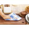Waffle Weave Plaid Dish Cloths, 100% Cotton – 12 x 12 Inches, Ultra Soft Absorbent Quick Drying Dish Towels Buffalo Check Dish Rags for Kitchen, 8 Pack – Fall Thanksgiving – Black & White(Light Blue White)