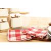 Waffle Weave Plaid Dish Cloths, 100% Cotton – 12 x 12 Inches, Ultra Soft Absorbent Quick Drying Dish Towels Buffalo Check Dish Rags for Kitchen, 8 Pack – Fall Thanksgiving – Black & White(Red White)