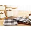 Waffle Weave Plaid Dish Cloths, 100% Cotton – 12 x 12 Inches, Ultra Soft Absorbent Quick Drying Dish Towels Buffalo Check Dish Rags for Kitchen, 8 Pack – Fall Thanksgiving – Black & White(Steel Grey White)