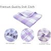 Waffle Weave Plaid Dish Cloths, 100% Cotton – 12 x 12 Inches, Ultra Soft Absorbent Quick Drying Dish Towels Buffalo Check Dish Rags for Kitchen, 8 Pack – Fall Thanksgiving – Black & White(Lavender White)