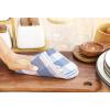 Waffle Weave Plaid Dish Cloths, 100% Cotton – 12 x 12 Inches, Ultra Soft Absorbent Quick Drying Dish Towels Buffalo Check Dish Rags for Kitchen, 8 Pack – Fall Thanksgiving – Black & White(Smoky Blue White)