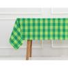 PurpleEssences 4th of July Buffalo Plaid Tablecloth – Water Resistant Wipeable Washable Checkered Table Cloth for Outdoor Picnic Dining – 60 x 120 Inch – Labor Day – Red Blue and White(Buffalo Plaid – St Patricks Green)
