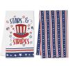 PurpleEssences 4th of July Kitchen Towels 100% Cotton – Pack of 2-18×28 inches – Independence Day Indoor Decorations – Labor Day – Red White Blue – America Heart(Stars and Stripes)