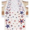 PurpleEssences 4th of July Table Runner – Pack of 1 – 14×72 Inches -Independence Day Indoor Outdoor Decorations – Labor Day – Celestial Liberty(Constellation of Independence)