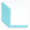 PurpleEssences Aqua Blue and White Cloth Napkins – 18×18 Set of 6-100% Cotton Elegant Hemstitch Dinner Napkins with 1″ Solid Edges, Durable, Washable – Fall Thanksgiving Table Décor(Aqua Blue White)