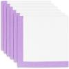 PurpleEssences Aqua Blue and White Cloth Napkins – 18×18 Set of 6-100% Cotton Elegant Hemstitch Dinner Napkins with 1″ Solid Edges, Durable, Washable – Fall Thanksgiving Table Décor(Lavender White)