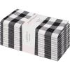 PurpleEssences Buffalo Plaid Cloth Napkins – Mitered Corners – 4th of July Gingham Check Dinner Napkin – Set of 12-100% Cotton – 18×18 Inch – Reusable Washable – Labor Day – Red White Blue(Black White)