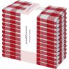 PurpleEssences Buffalo Plaid Cloth Napkins – Mitered Corners -Fall Thanksgiving Gingham Check Dinner Napkin – Set of 12-100% Cotton – 18×18 Inch – Reusable Washable – Nut Brown and Half White(Red White)