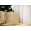 PurpleEssences Christmas Metallic Beige Throw Pillow Covers 18×18 Set of 2 | Decorative Cotton Lurex Metallic Finish Cushion Covers for Sofa Couch Bed | Holiday Winter(Solid-beige)