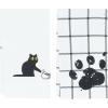 PurpleEssences Cotton Kitchen Towels Set of 2 – Absorbent Dish Towels Set Tea Towels Bar Towels Multipurpose Kitchen Linen, Drying Dish Hand Towels 16 x 28 Inch (Puppy & Paw)(Cat & Paw)