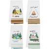 PurpleEssences Cotton Kitchen Towels Set of 4 – 16×26 in Summer Prints – Absorbent, Reusable Tea Towels for Seasonal Kitchen Décor – Camping(Camping)