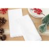 PurpleEssences Cream Cloth Napkins with Lace, 18×18 Inch Fall Thanksgiving, 100% Cotton, Set of 4 Reusable Fabric Napkins, Washable Cloth Dinner Napkins, Cream Edges(White – Edges – White)