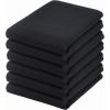 PurpleEssences Dish Cloths and Dish Rags – 8 Pack Waffle Weave Solid Kitchen Dish Wash Cloths, 100% Cotton, 12 x 12 Inches, Ultra Soft Absorbent Quick Drying Fall Thanksgiving – Red(Black)