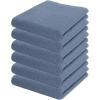 PurpleEssences Dish Cloths and Dish Rags – 8 Pack Waffle Weave Solid Kitchen Dish Wash Cloths, 100% Cotton, 12 x 12 Inches, Ultra Soft Absorbent Quick Drying Fall Thanksgiving – Red(Smoky Blue)