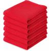 PurpleEssences Dish Cloths and Dish Rags – 8 Pack Waffle Weave Solid Kitchen Dish Wash Cloths, 100% Cotton, 12 x 12 Inches, Ultra Soft Absorbent Quick Drying Fall Thanksgiving – Red(Red)