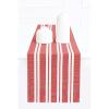 PurpleEssences Double Stripe Ribbed Woven Table Runner Dining Room Boho Farmhouse Decor – Fall Thanksgiving – 14 x 72 Inch – Biscuit and H.White(Red and White)