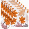 PurpleEssences Fall Harvest Decor Thanksgiving Napkins, 18×18 Fall Cloth Napkins Set of 6, 100% Cotton Autumn Fall Leaves Dinner Napkins for Farmhouse Kitchen, Maple Leaves(Maple Leaves)