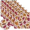 PurpleEssences Fall Harvest Decor Thanksgiving Napkins, 18×18 Fall Cloth Napkins Set of 6, 100% Cotton Autumn Fall Leaves Dinner Napkins for Farmhouse Kitchen, Maple Leaves(Fall Garden)