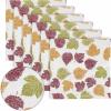 PurpleEssences Fall Harvest Decor Thanksgiving Napkins, 18×18 Fall Cloth Napkins Set of 6, 100% Cotton Autumn Fall Leaves Dinner Napkins for Farmhouse Kitchen, Maple Leaves(Autumn Leaves)