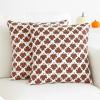 PurpleEssences Fall Pillow Covers 18×18 – Set of 2 Autumn Throw Cushion Cases with Autumn Leaves – Farmhouse Thanksgiving Decor for Sofa, Couch, Home, or Outdoor Use (Jora, 18 x 18 Inch)(Fall Maze)