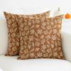 PurpleEssences Fall Pillow Covers 18×18 – Set of 2 Autumn Throw Cushion Cases with Autumn Leaves – Farmhouse Thanksgiving Decor for Sofa, Couch, Home, or Outdoor Use (Jora, 18 x 18 Inch)(Jora)