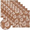 PurpleEssences Fall Pumpkin Harvest Thanksgiving Cloth Napkins 18×18 Inch, Set of 6 – Reusable, Washable Dinner Napkins for Home, Kitchen & Parties – Pumpkin Spice(Harvest)