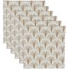 PurpleEssences Floral Cloth Napkins – Set of 6, 18×18 Inch – 100% Cotton, Soft, Durable & Washable – Perfect for Everyday Dining – Fall Thanksgiving – Blue Floral(Lumine – Brown/Cream)