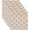 PurpleEssences Floral Cloth Napkins – Set of 6, 18×18 Inch – 100% Cotton, Soft, Durable & Washable – Perfect for Everyday Dining – Fall Thanksgiving – Blue Floral(Lumine – Orange/Cream)