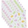 PurpleEssences Floral Cloth Napkins – Set of 6, 18×18 Inch – 100% Cotton, Soft, Durable & Washable – Perfect for Everyday Dining – Fall Thanksgiving – Blue Floral(Egg)