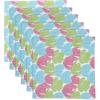 PurpleEssences Floral Cloth Napkins – Set of 6, 18×18 Inch – 100% Cotton, Soft, Durable & Washable – Perfect for Everyday Dining – Fall Thanksgiving – Blue Floral(Tulip)