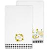PurpleEssences Flour Sack Kitchen Towels – Set of 2 Summer Dish Towels with Hanging Loop 16×26 Inch Absorbent Reusable Cotton Cloths for Cleaning, Cute Design Housewarming Gift – French Flower Garden(Gnome Sunflower)