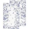 PurpleEssences Flour Sack Kitchen Towels – Set of 2 Summer Dish Towels with Hanging Loop 16×26 Inch Absorbent Reusable Cotton Cloths for Cleaning, Cute Design Housewarming Gift – French Flower Garden(French Flower Garden)