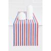 PurpleEssences French Striped Table Runner 72 inches Long Stripe Runner 14 x 72 Inch 100% Cotton – Durable Washable Fabric for Fall Thanksgiving – H.White and Nut Brown(Stripe – 4th of July Red/Blue/White)