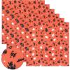 PurpleEssences Halloween Cloth Napkins, Set of 6 100% Cotton Napkins, 18×18 Inch Soft Durable Fabric Napkins, White Cloth Napkins for Halloween Luncheon Dinner, Bat(Haunted House)