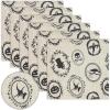 PurpleEssences Halloween Cloth Napkins, Set of 6 100% Cotton Napkins, 18×18 Inch Soft Durable Fabric Napkins, White Cloth Napkins for Halloween Luncheon Dinner, Bat(Halloween Frame)