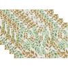 PurpleEssences Maple Leaves Fall Placemats Set of 4, 13×19-In Autumn Fall Table Placemats, Washable Cloth Table Mats, Thanksgiving Placemats for Party Dining Decor, Aurelia(Sage N Autumn)