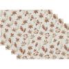 PurpleEssences Maple Leaves Fall Placemats Set of 4, 13×19-In Autumn Fall Table Placemats, Washable Cloth Table Mats, Thanksgiving Placemats for Party Dining Decor, Aurelia(Aurelia)