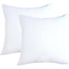 PurpleEssences Pack of 2 Cotton Pillow Covers Decorative Throw Pillowcase Soft Solid Cushion Case for Sofa Car Bedroom – Fall Thanksgiving – 20×20 Inch – Red(White)