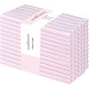 PurpleEssences Plain Striped Cloth Napkins – Set of 12-100% Cotton – 18 x 18 Inch – Fall Thanksgiving – Perfect Everyday Use Dinner Napkin – Aqua Blue White(Blush Pink White)