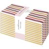 PurpleEssences Plain Striped Cloth Napkins – Set of 12-100% Cotton – 18 x 18 Inch – Fall Thanksgiving – Perfect Everyday Use Dinner Napkin – Aqua Blue White(Fall)